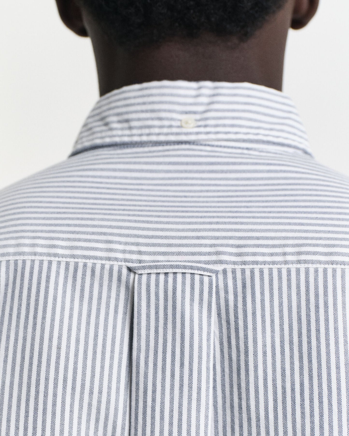 Chemise Oxford classique à rayures banquier coupe droite