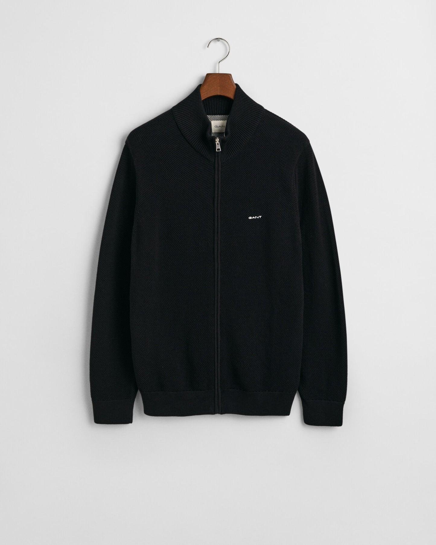 Gilet zippé en piqué de coton