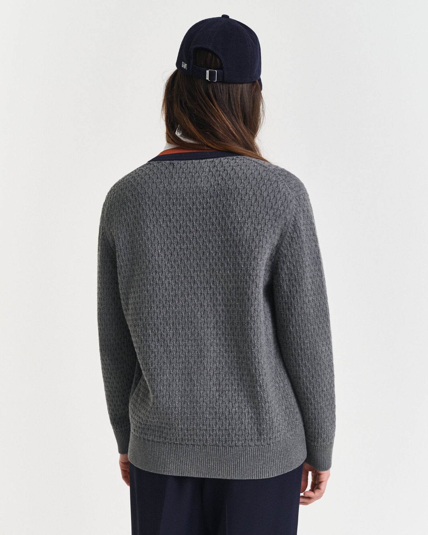 Cardigan aus Baumwolle mit Struktur und Kontrastdetails