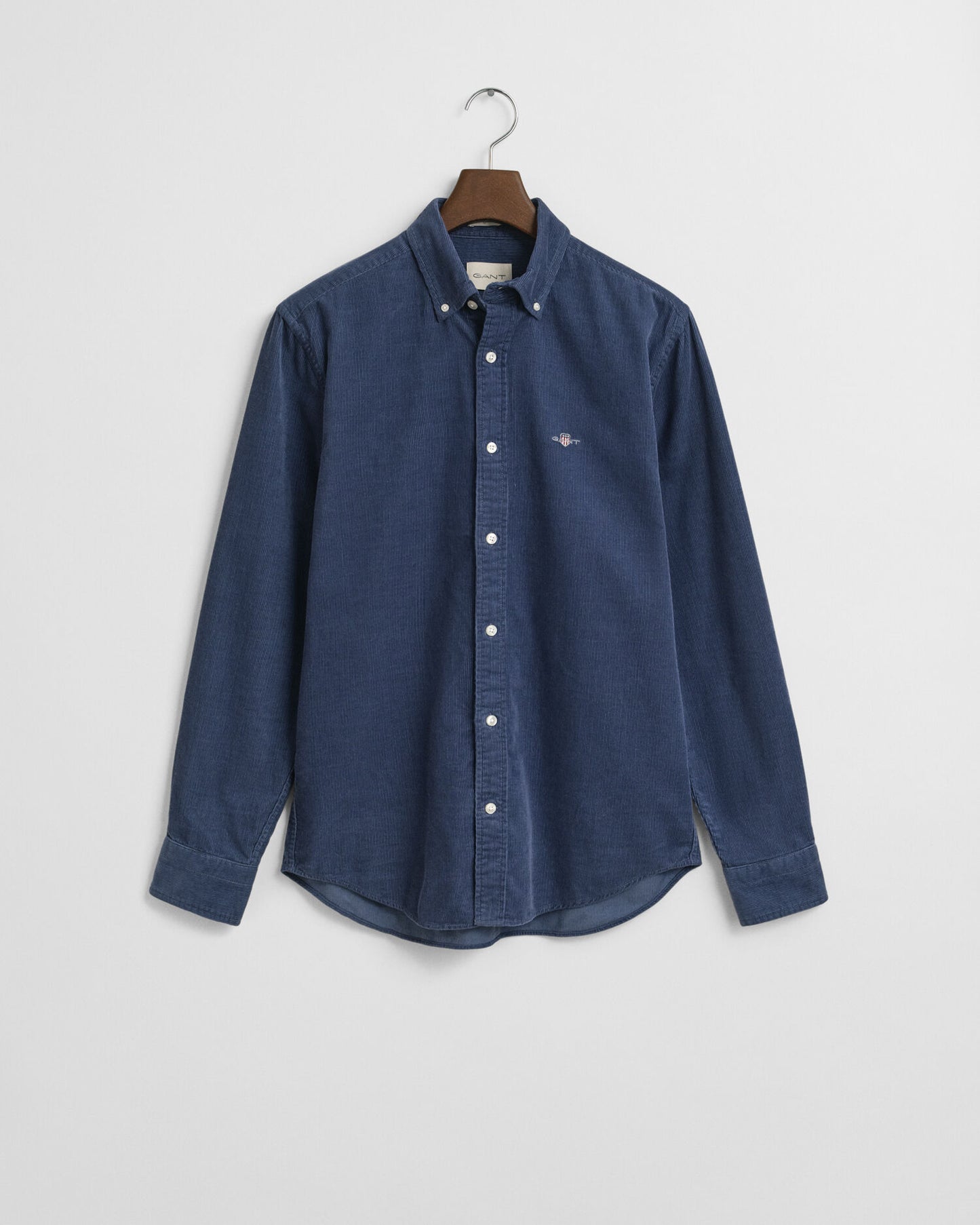 Chemise en velours côtelé de coton à coupe droite