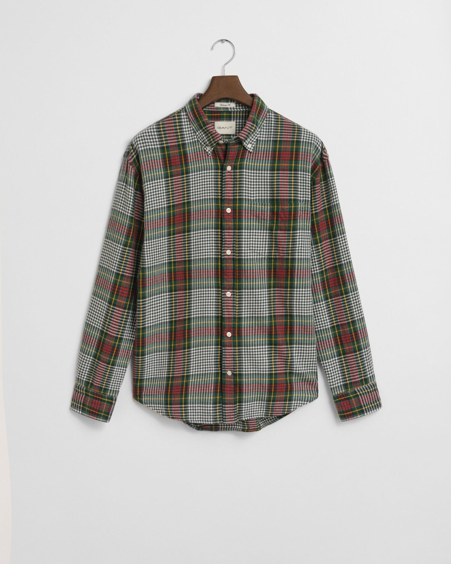 Chemise en sergé léger à carreaux coupe décontractée