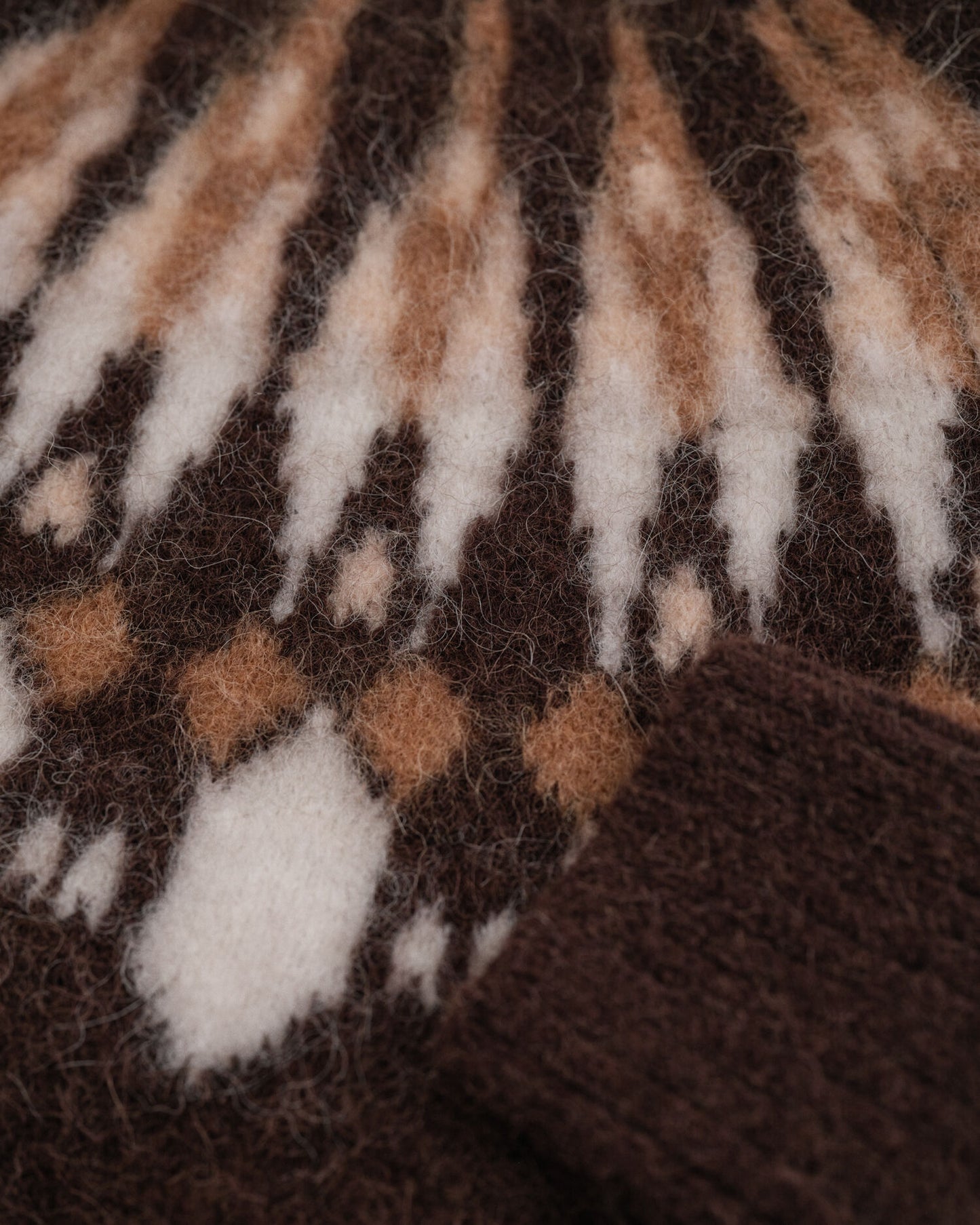 Alpaka-Mischgewebe Fair Isle Pullover mit Rundhalsausschnitt