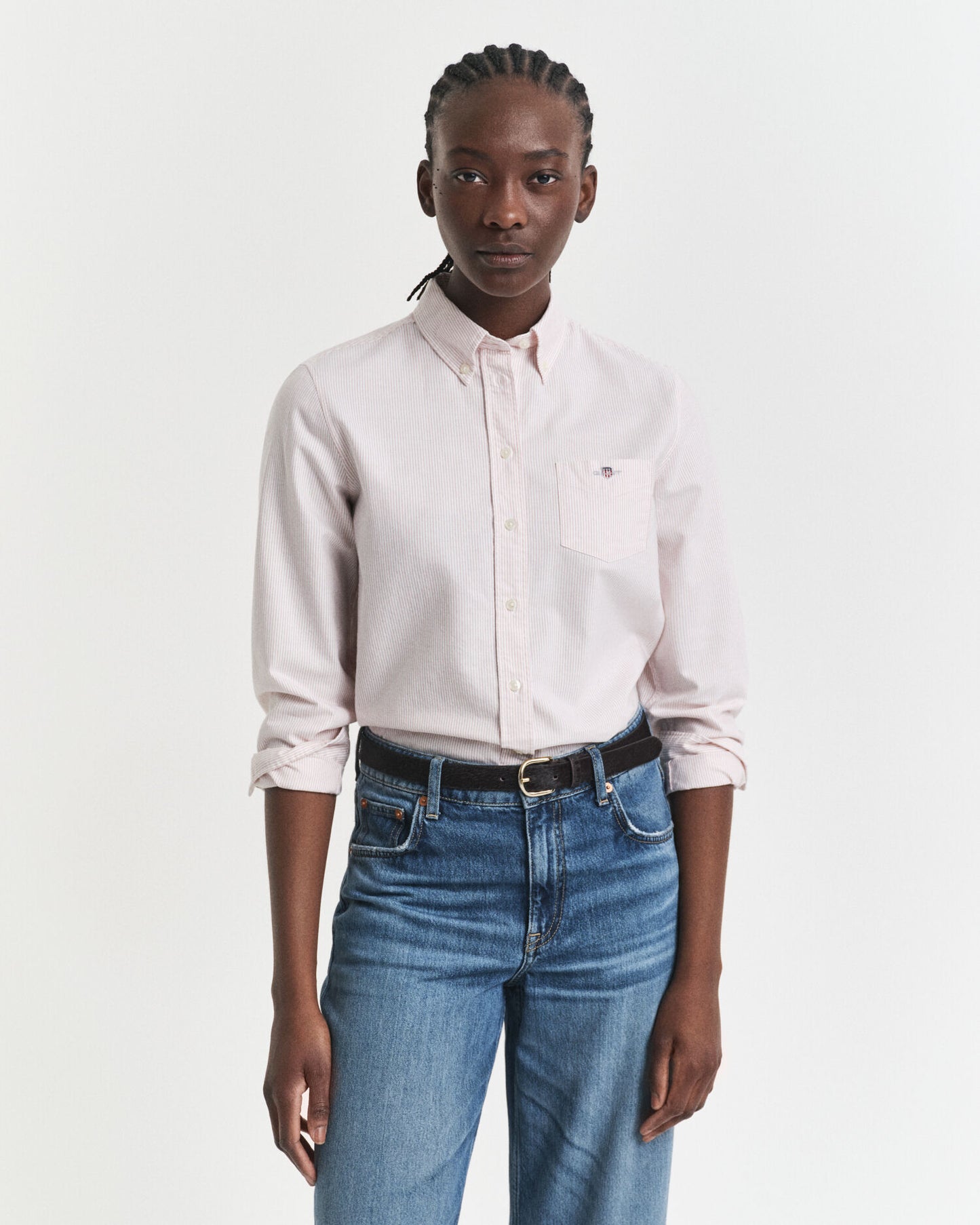Klassisches Oxford-Hemd mit Streifen, Regular Fit