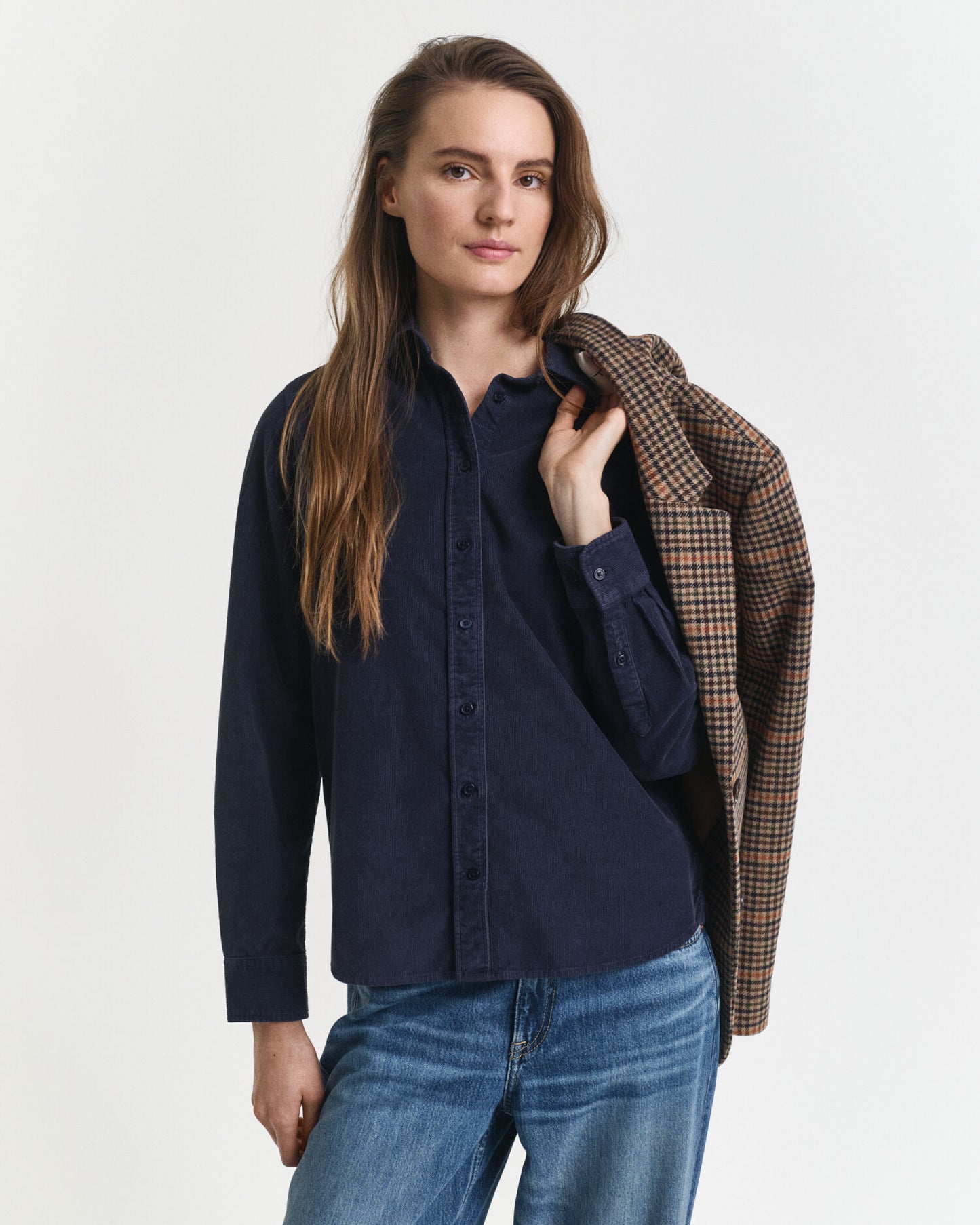 Chemise Regular Fit en Velours Côtelé