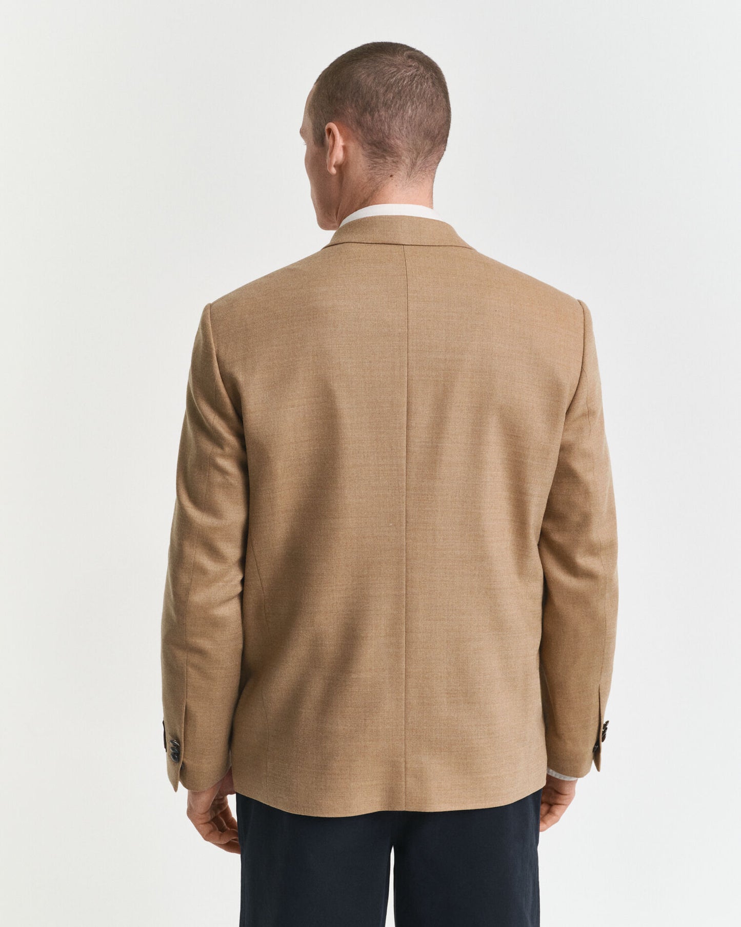 Blazer en flanelle couleur chameau