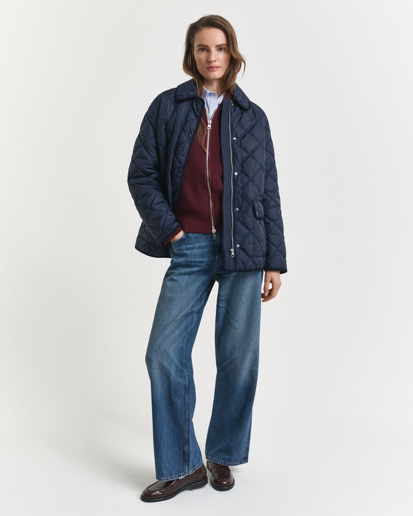 Steppjacke mit Kordbesatz