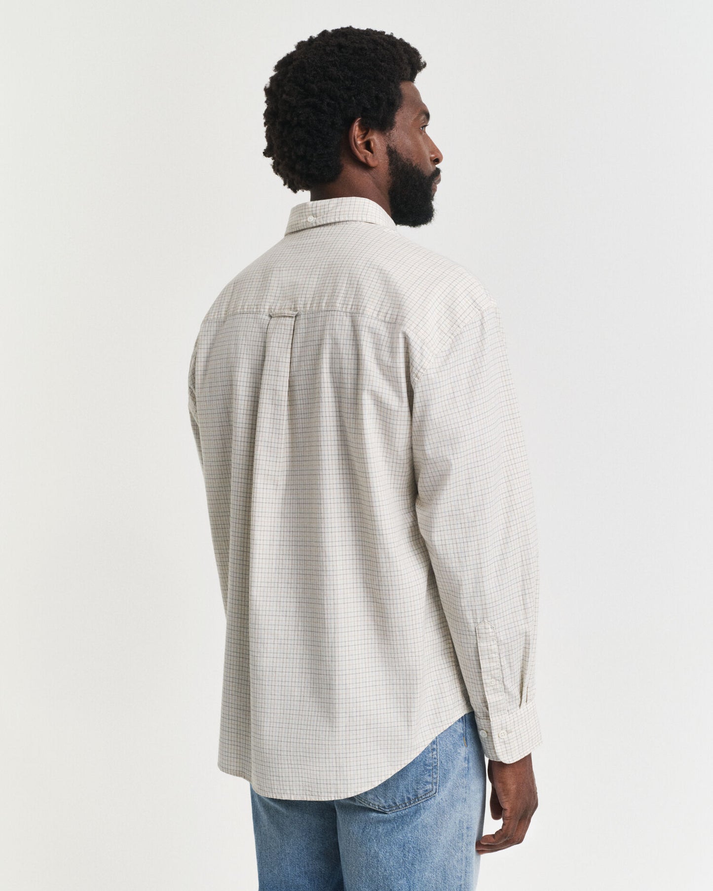 Chemise Oxford de luxe à carreaux, coupe ample