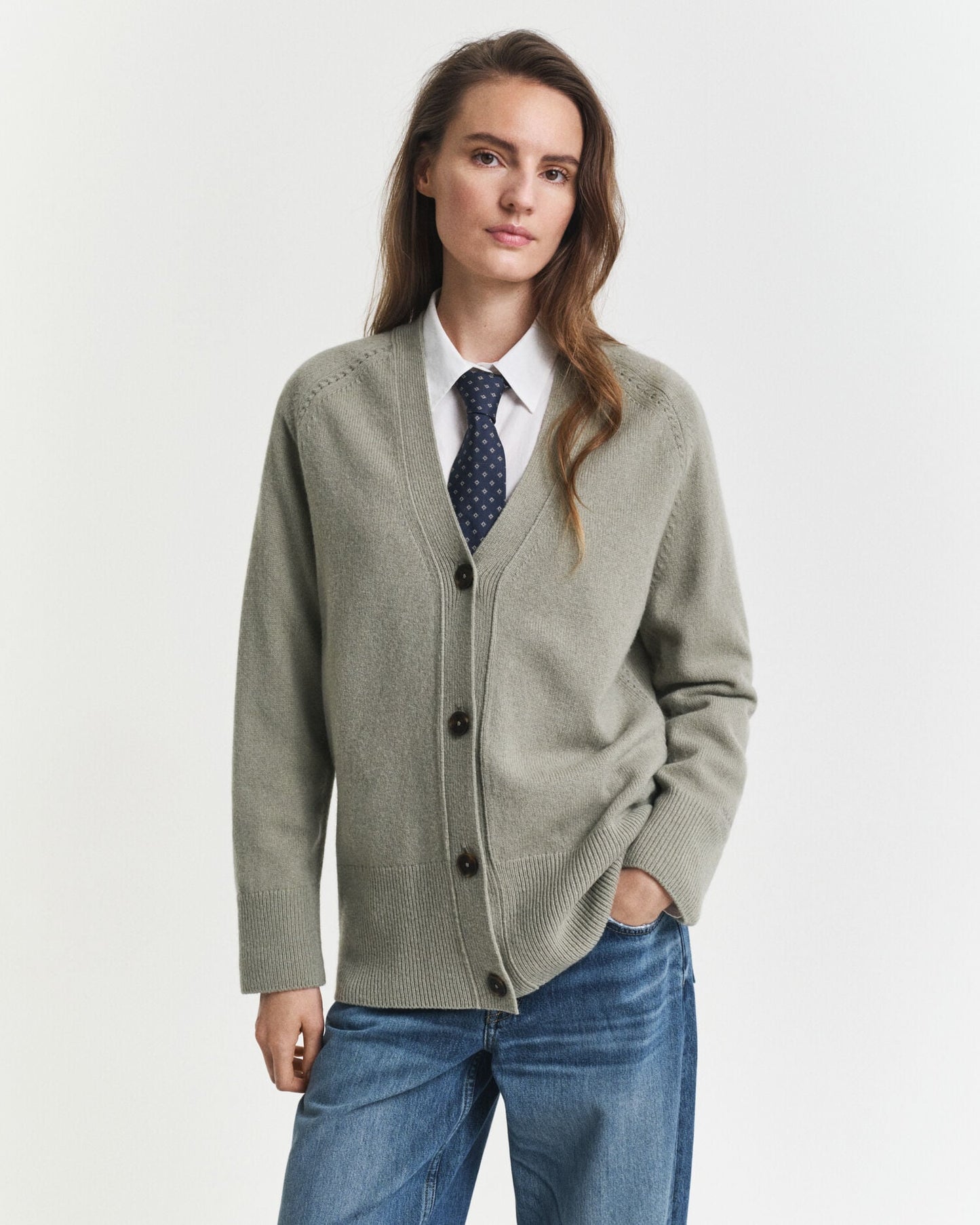 Cardigan en Laine et Cachemire Mélangés