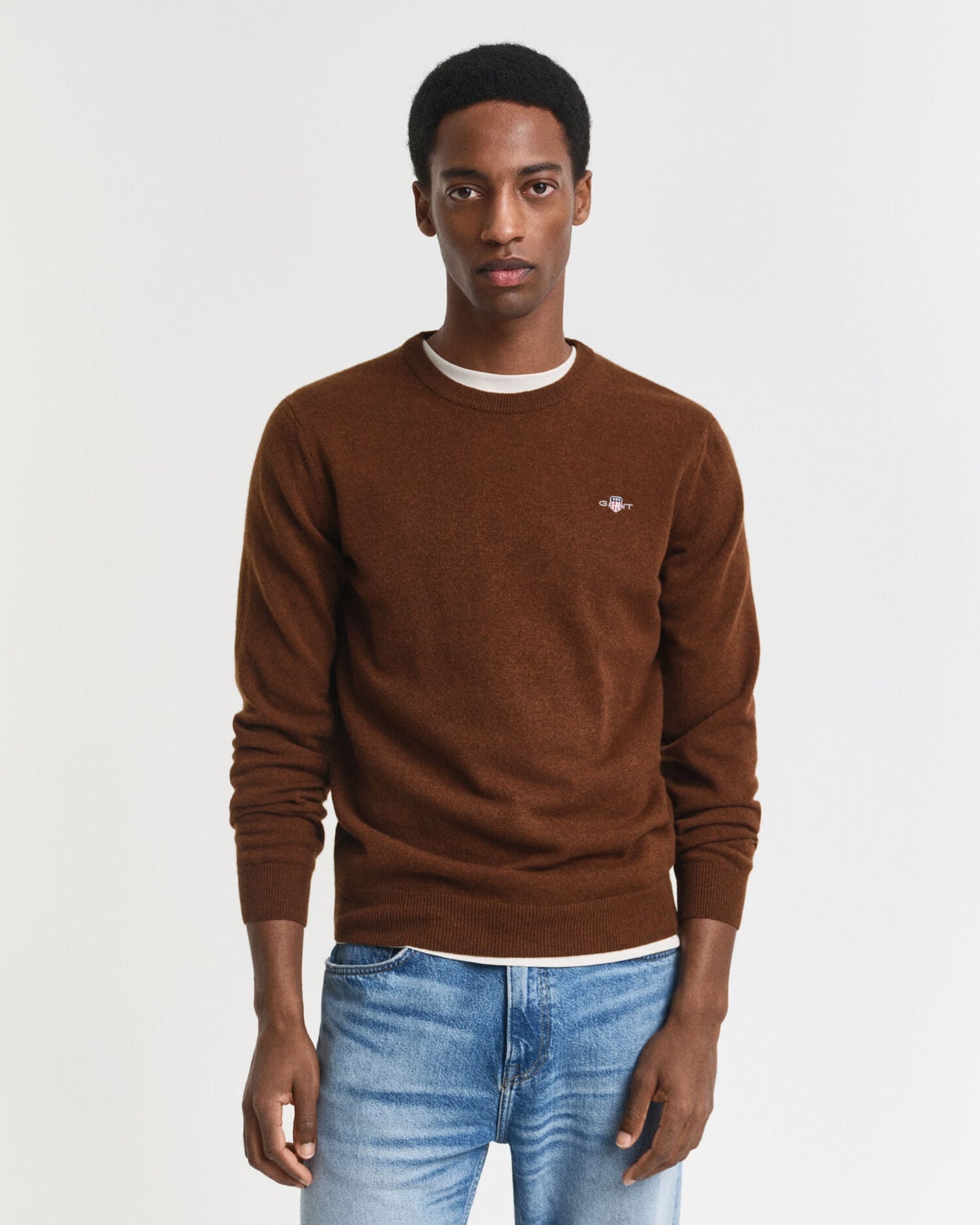 Pull col rond en agneau ultrafin