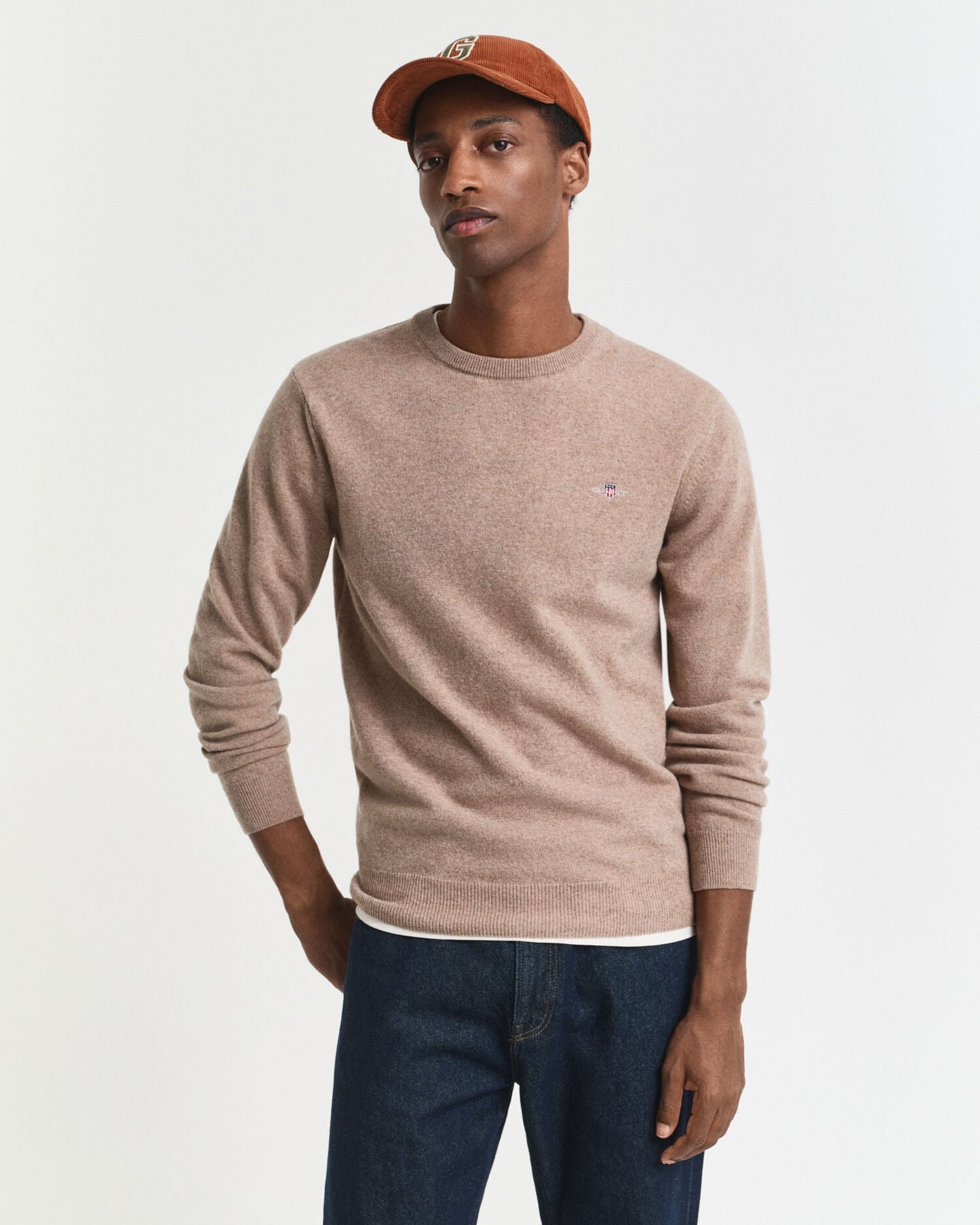 Pull col rond en agneau ultrafin