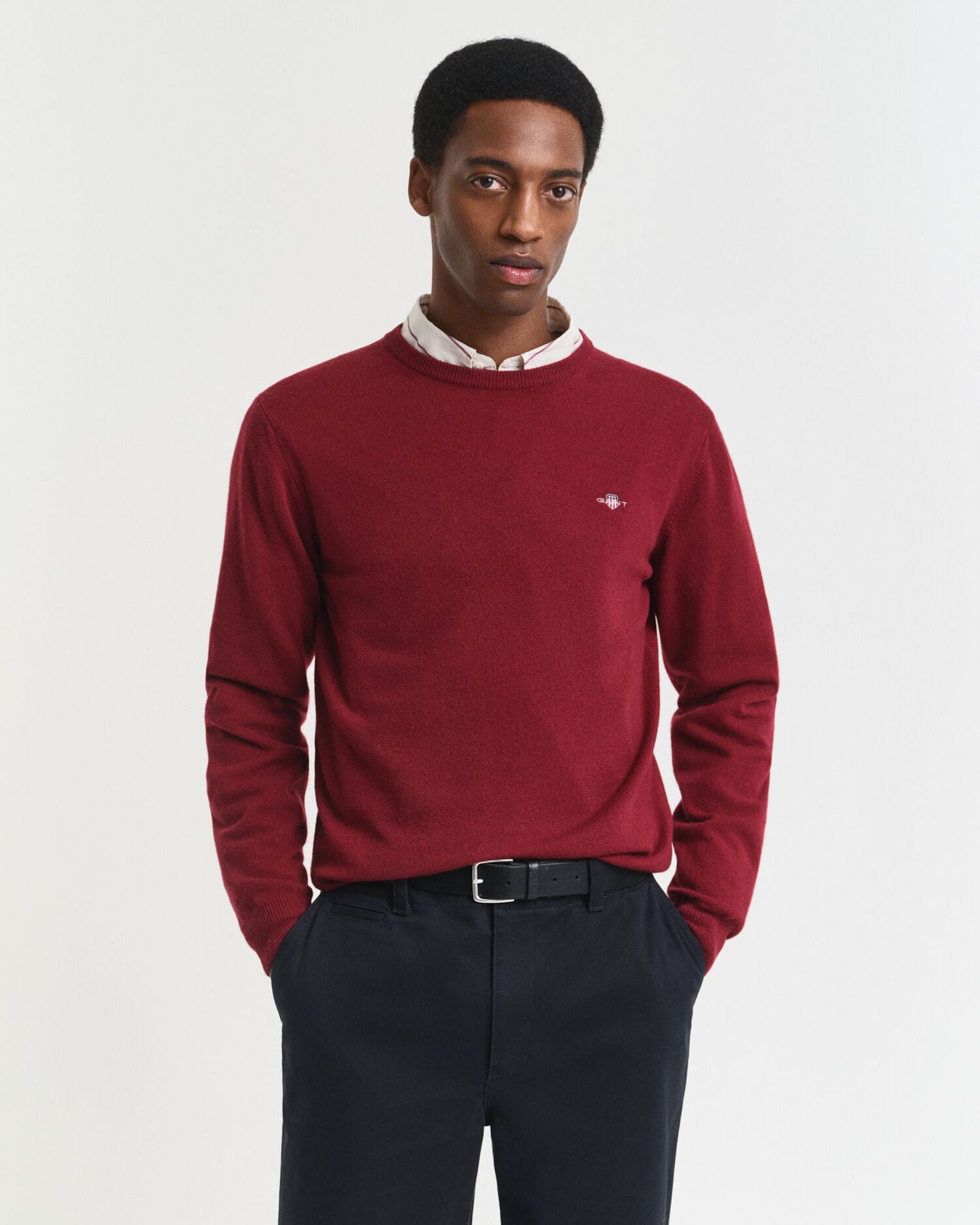Pull col rond en agneau ultrafin