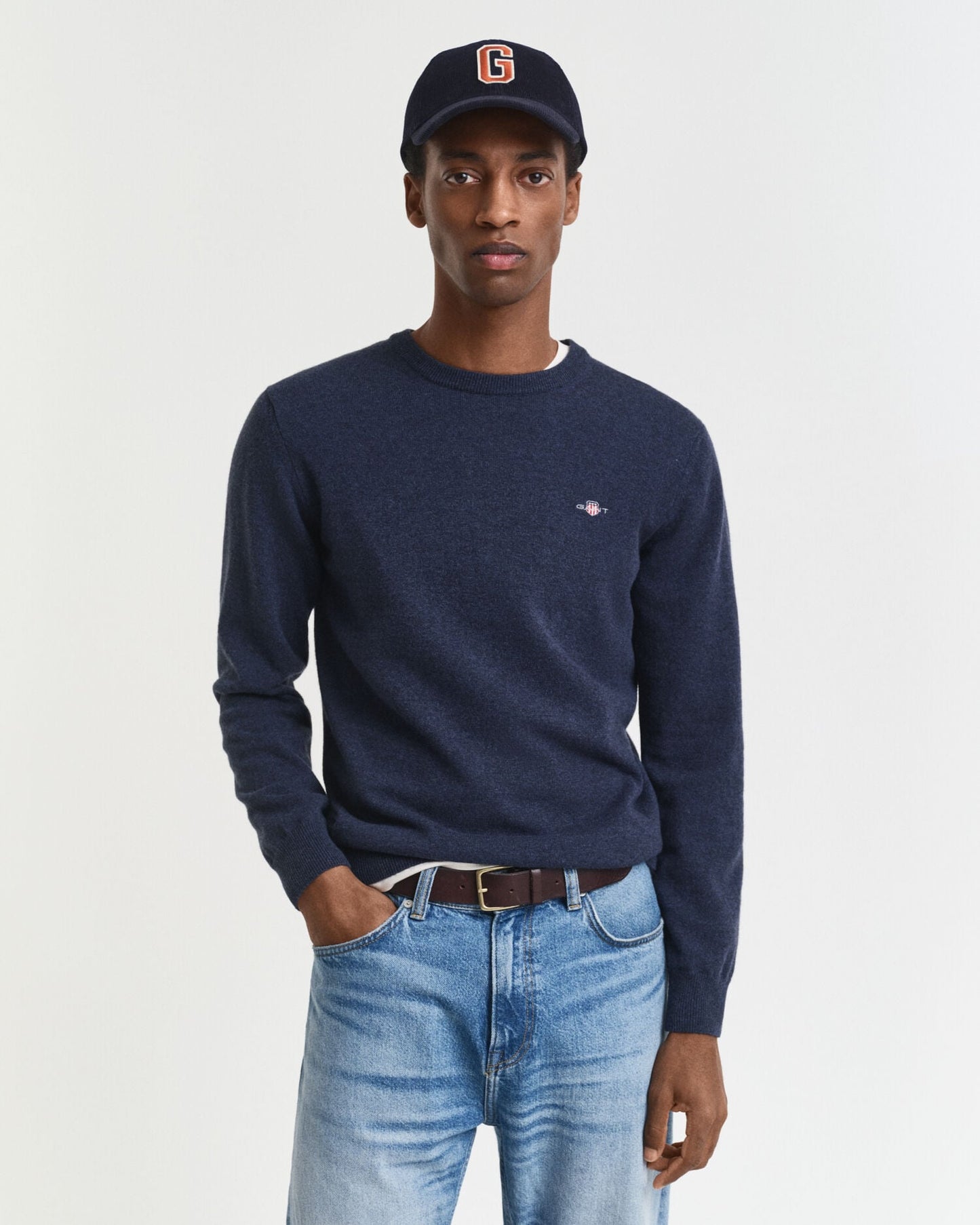 Pull col rond en agneau ultrafin