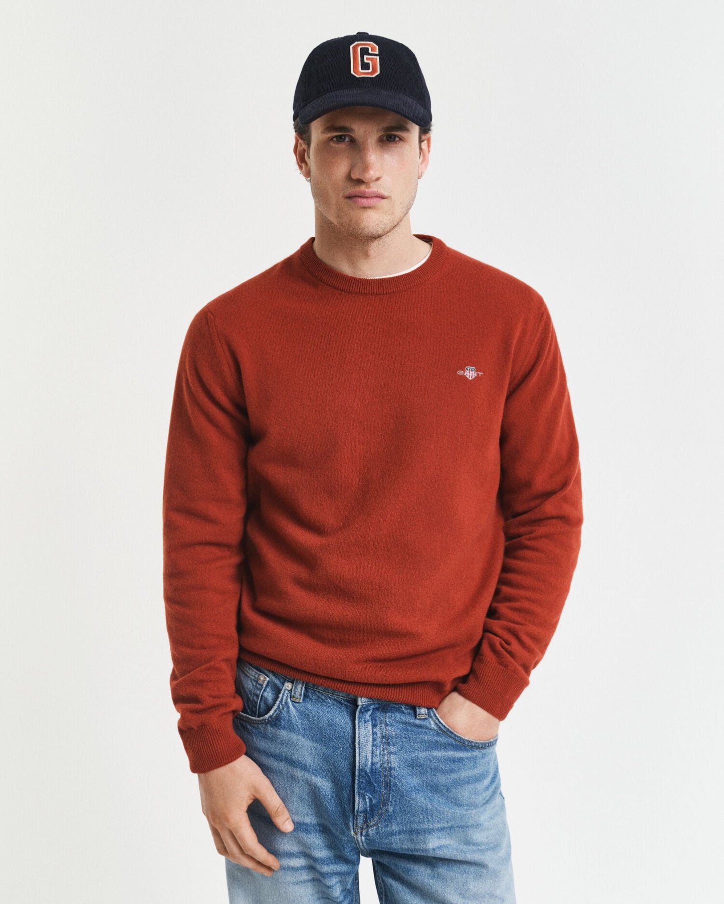 Pull col rond en agneau ultrafin