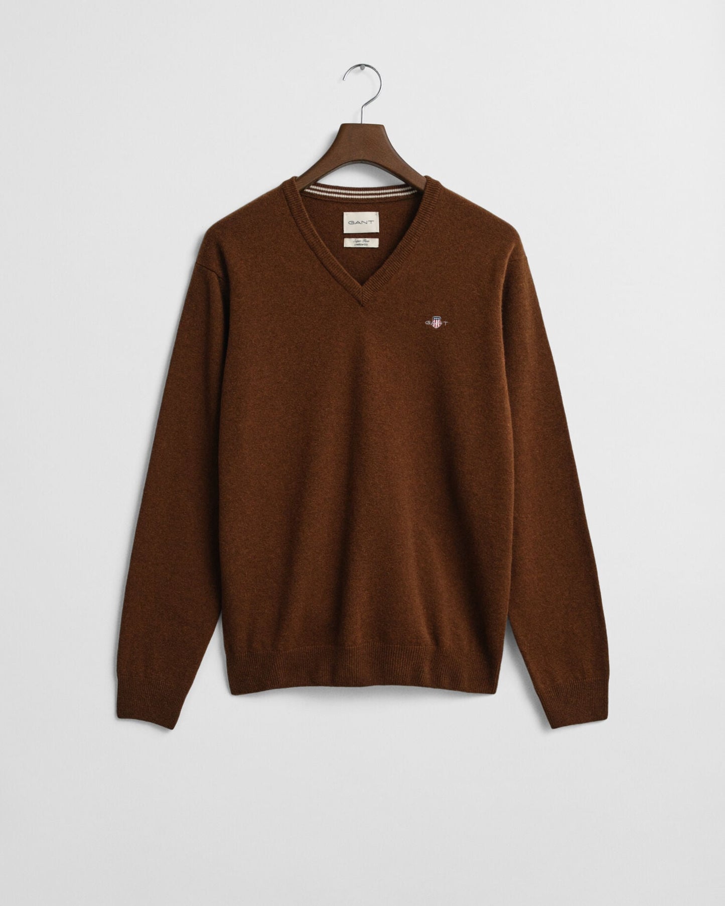 Feinster Lammwollpullover mit V-Ausschnitt