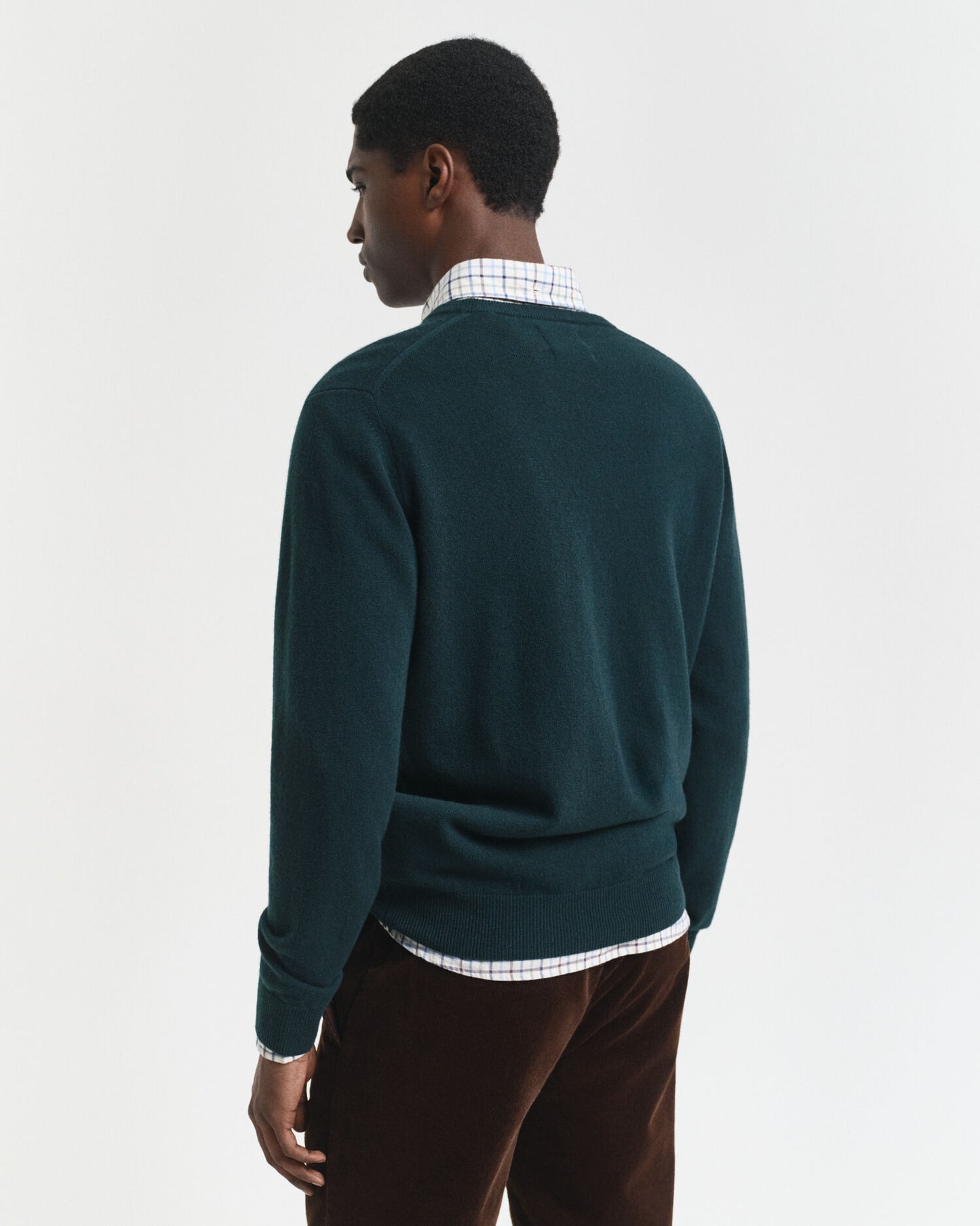 Pull en V en laine d'agneau superfine