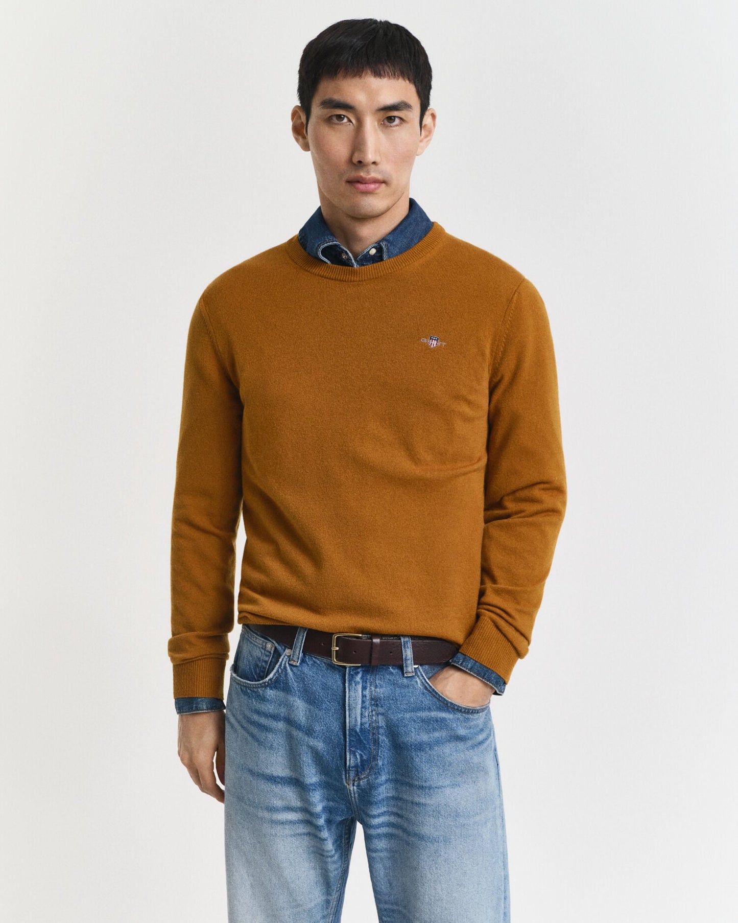 Pull col rond en agneau ultrafin