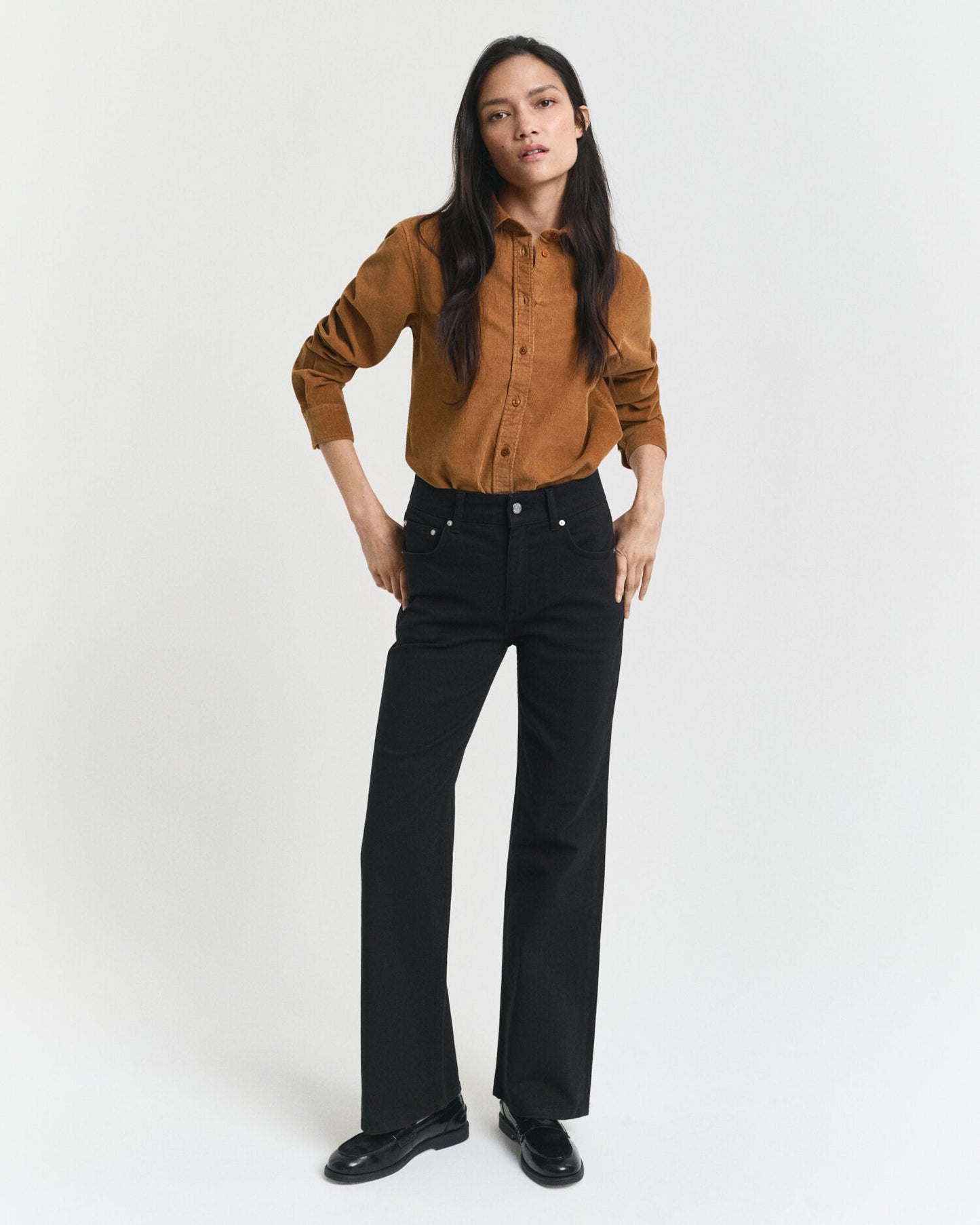 Chemise Regular Fit en Velours Côtelé
