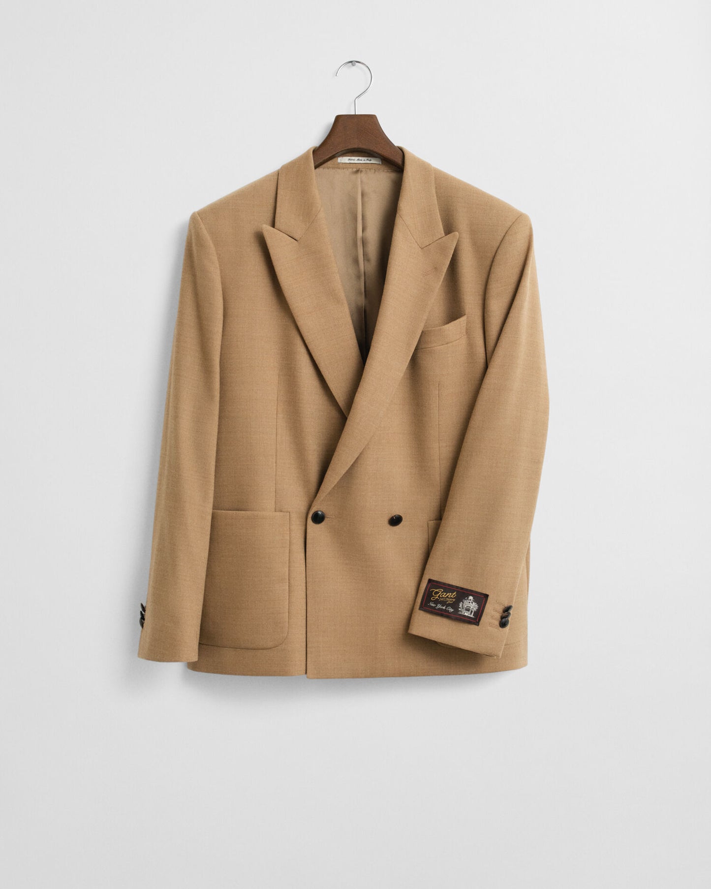 Blazer en flanelle couleur chameau